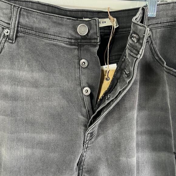 Strivers Row Tupelo Distressed Jeans Black Destroyed Knees - Picture 10 of 11